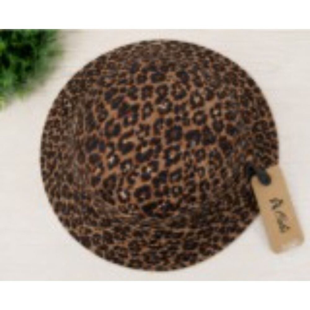 NWT Leopard Print Bucket Hat Animal Cheetah Pattern Trendy Lightweight Y2K